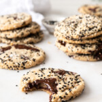 salted tahini chocolate chip cookies