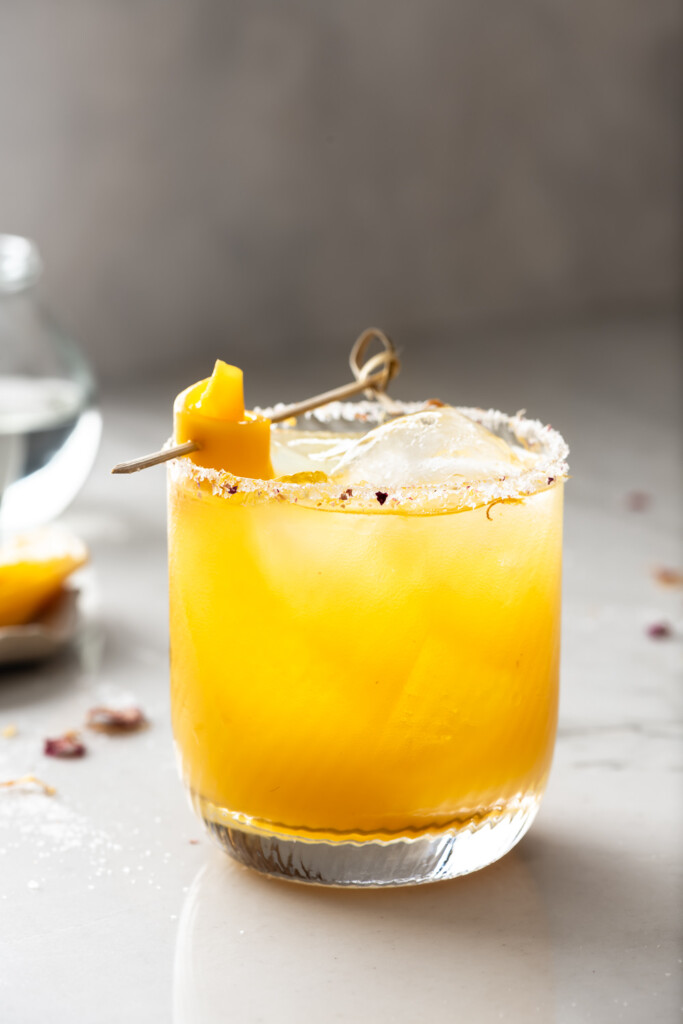 mango margarita on the rocks