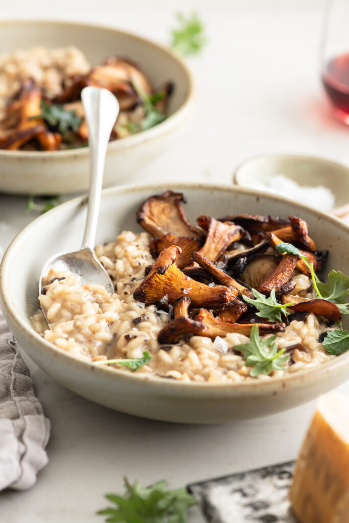 creamy mushroom risotto