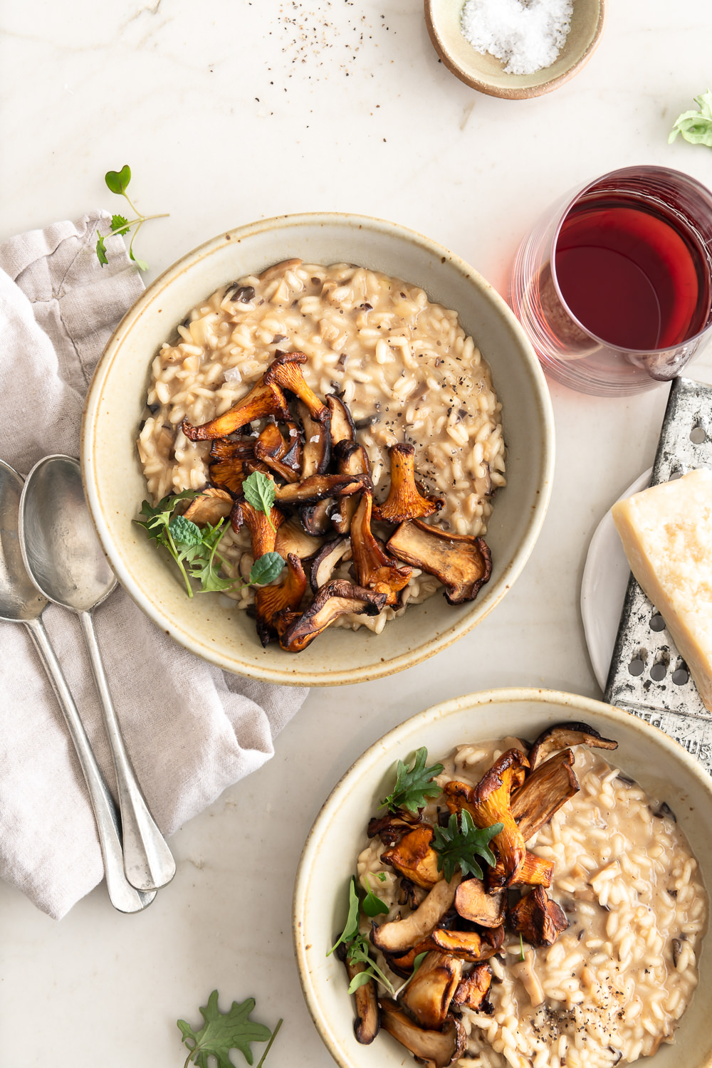 creamy wild mushroom risotto With Spice