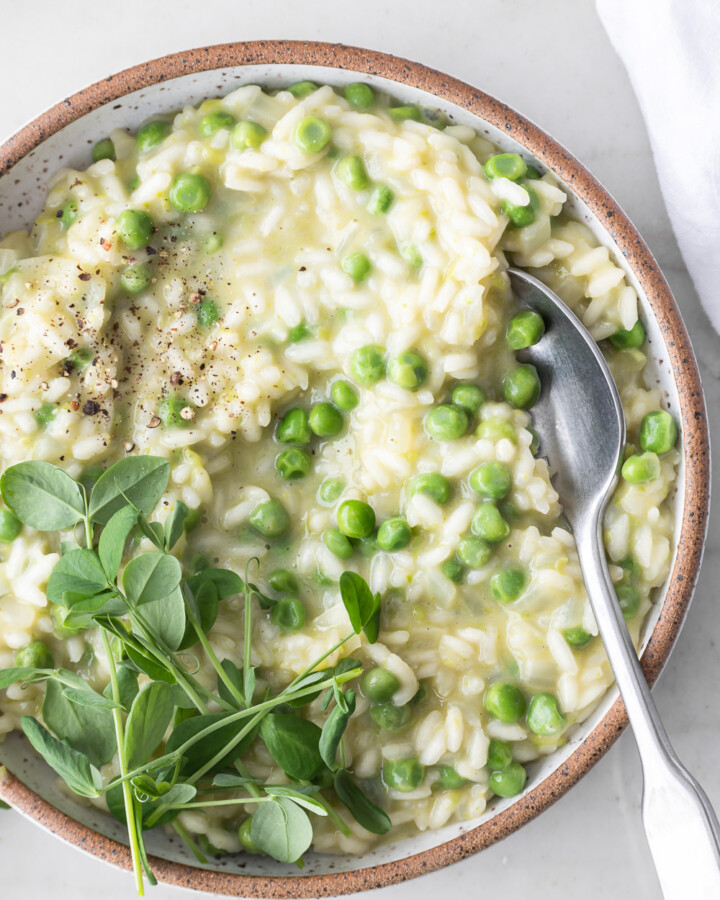 pea risotto recipe