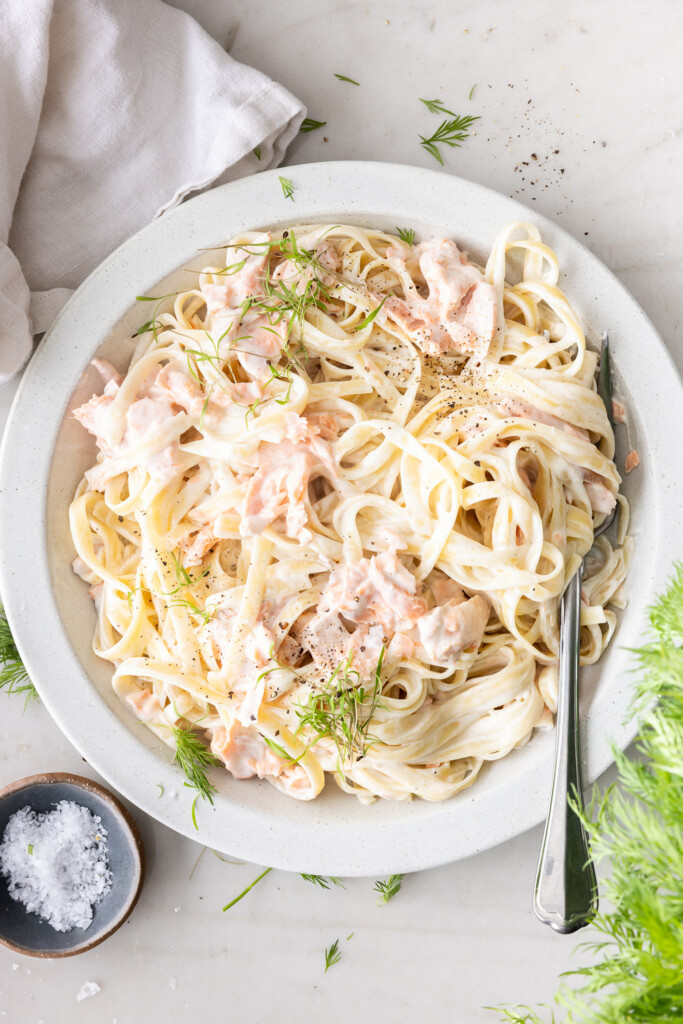 salmon alfredo