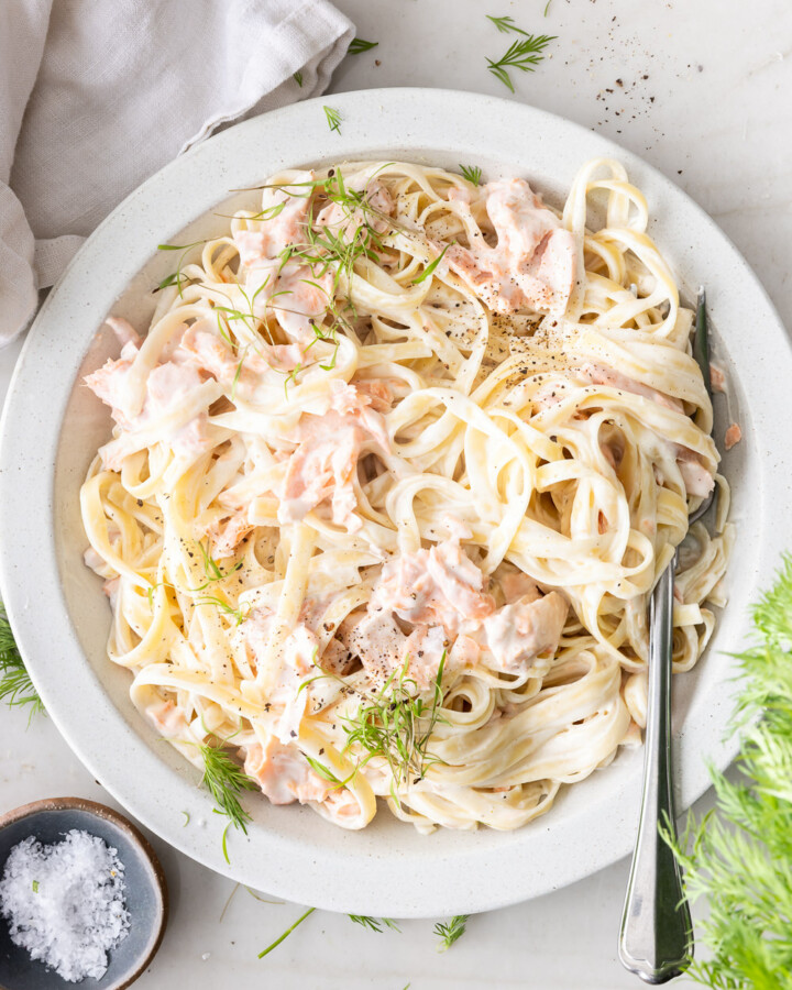 salmon alfredo