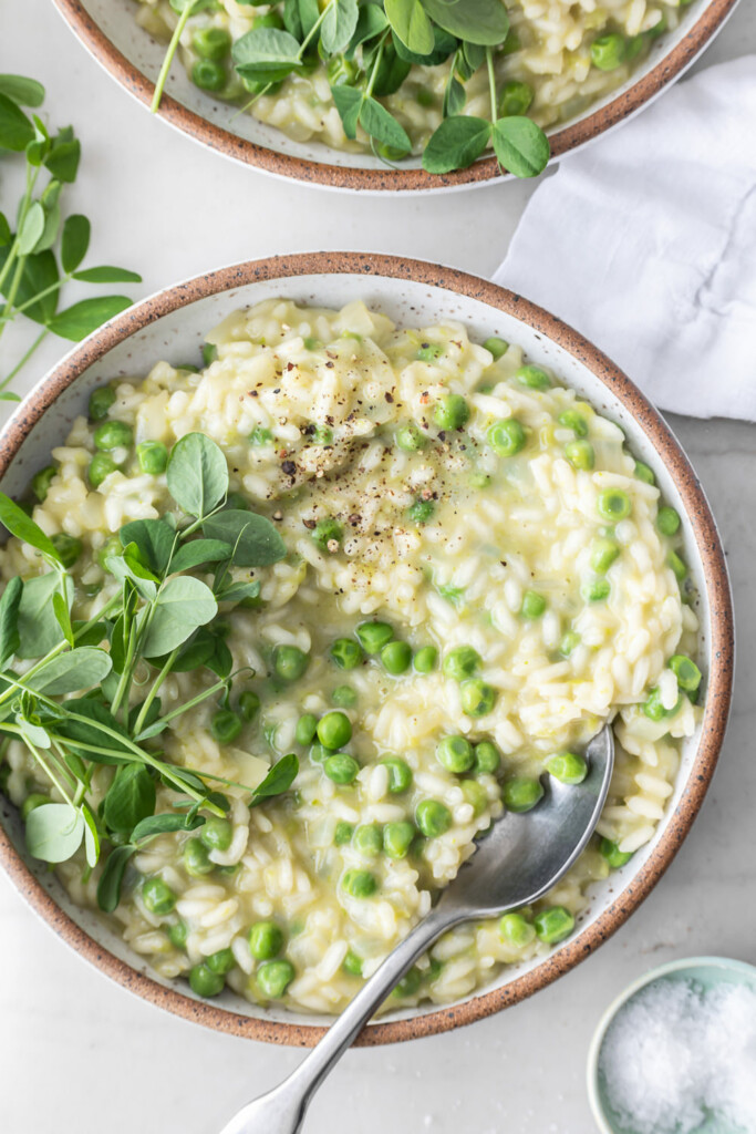 spring pea risotto