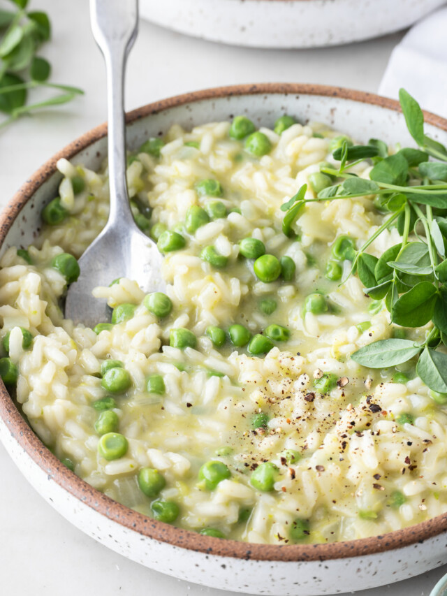 sweet pea risotto