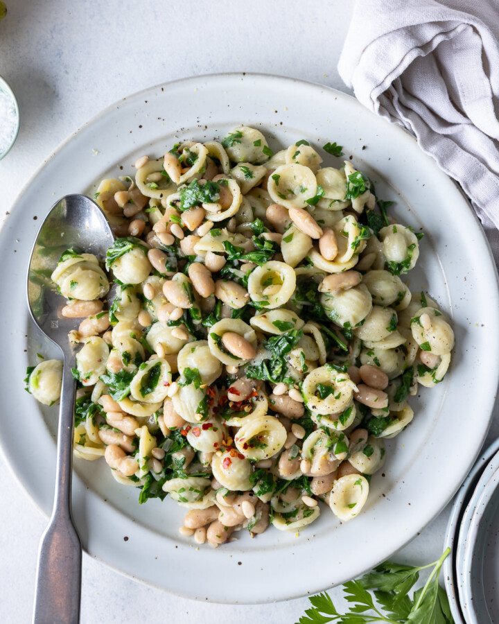 lemon white bean pasta