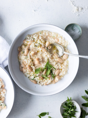 white bean risotto