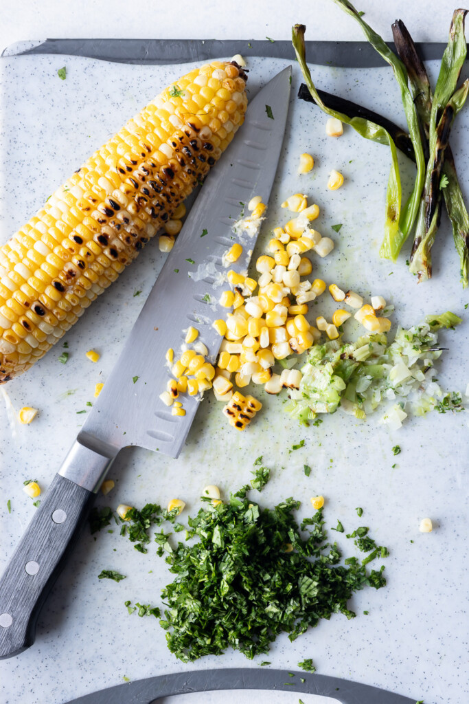 3_corn, scallions, herbs for ricotta pasta